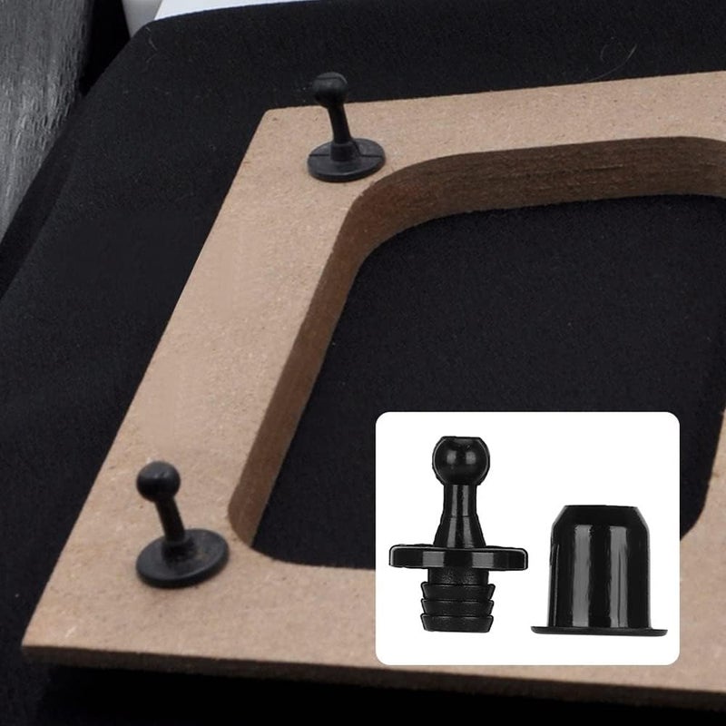 UtySty 12 Pairs Speaker Grill Guide Pegs Kit Snap Fastener Fixing Buckle Sound Box Net Cover Frame Body Socket Button Peg Clips Audio Mesh Enclosure Dust Screen Speakers DIY Replacement Parts - Image 3